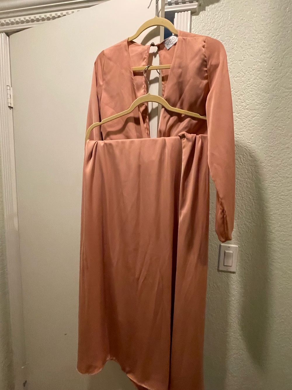 RESA Long Sleeve Midi Dress in Dusty Rose